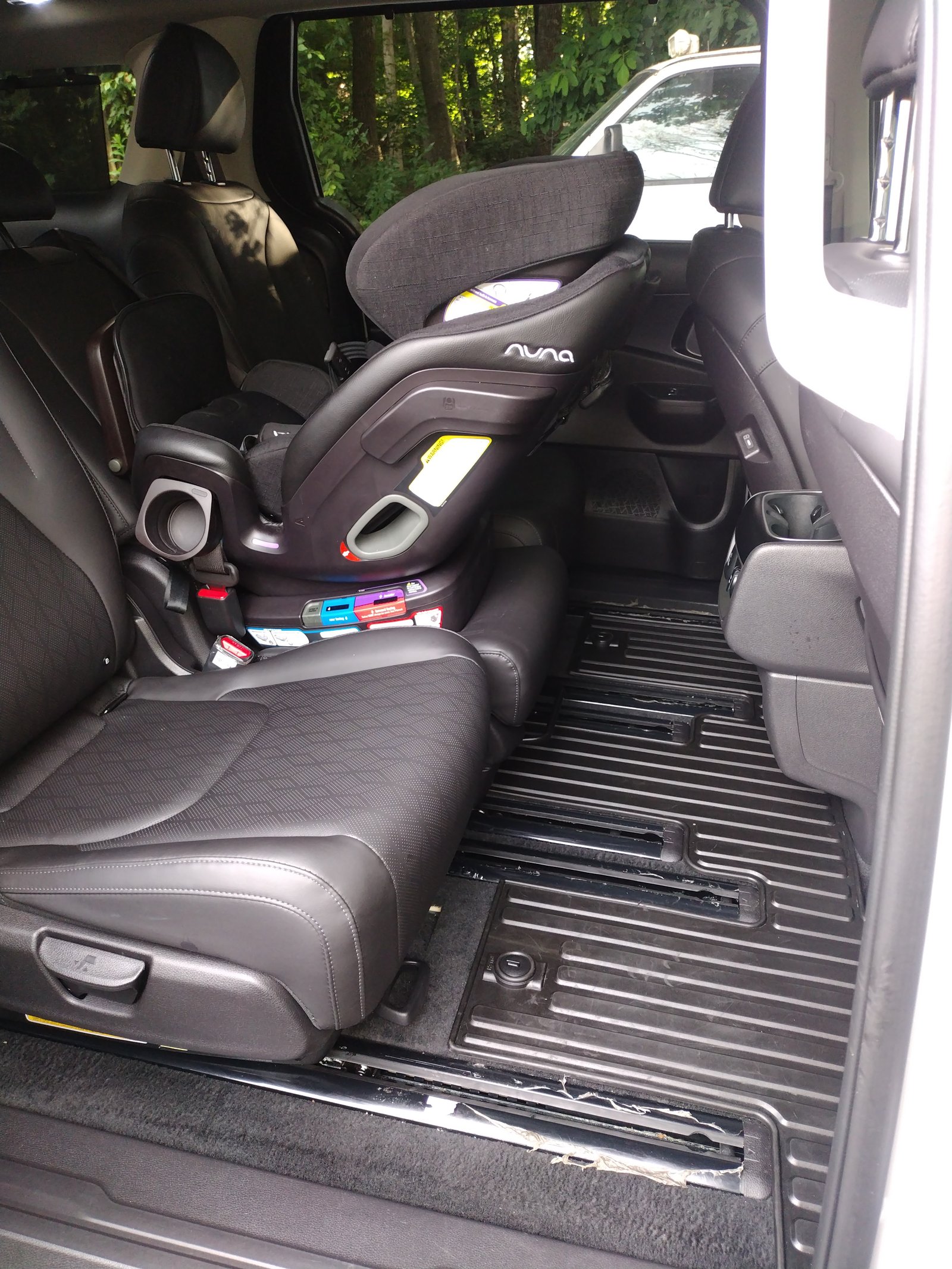 Mini van interior after cleaning