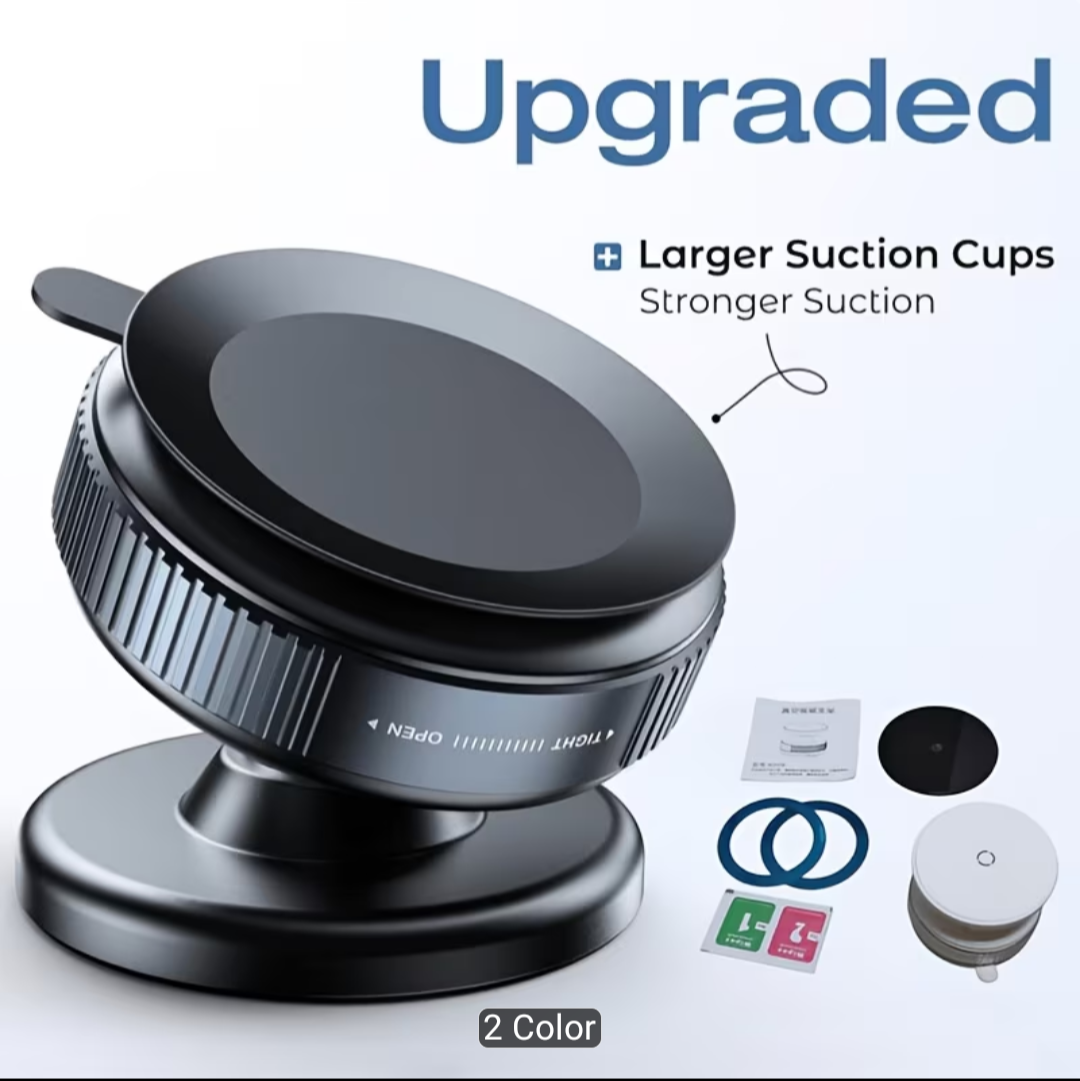 Adjustable Vacuum Magnetic Phone Holder / Color:Black & gray