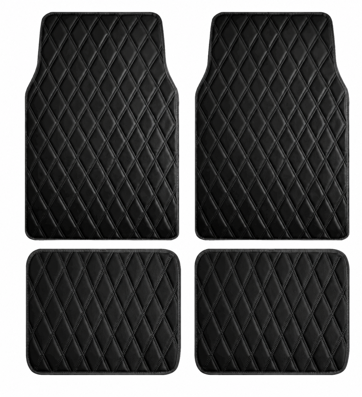 Leather Car Floor Mats – 4-Piece Universal Set